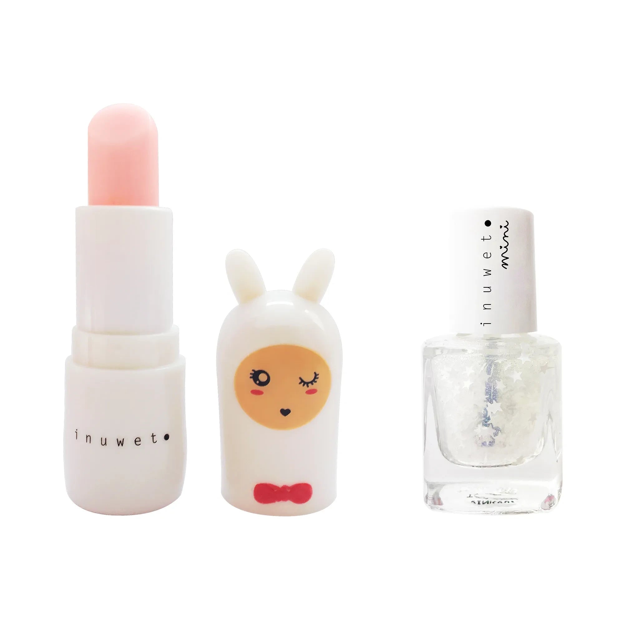 Inuwet - Duo-Set Nagellack und Lippenbalsam | Weiß