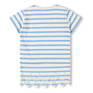 Molo - Gestreiftes Kirschenkleid | Blau