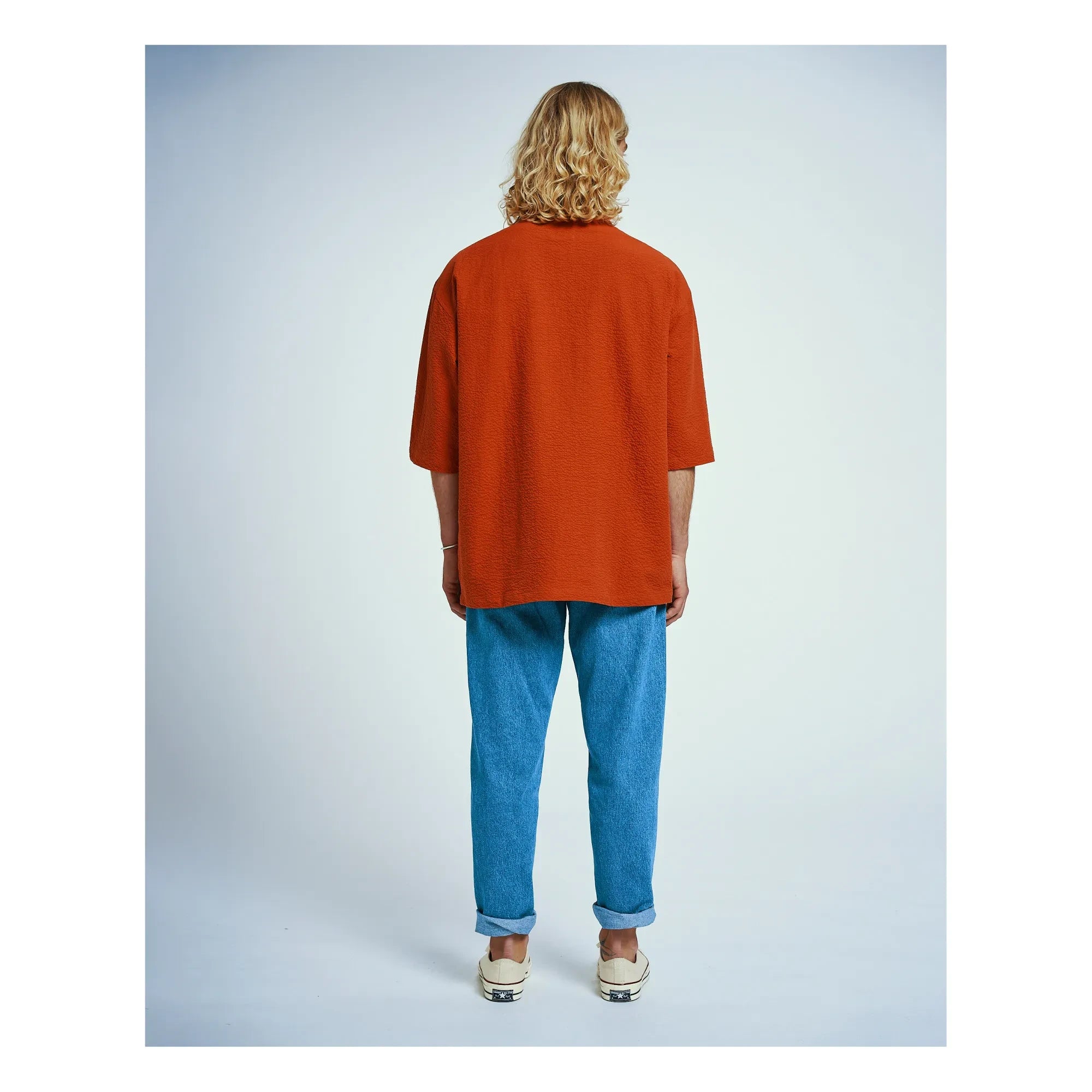 Homecore - Tajima Seer Zip Polo | Ziegelrot