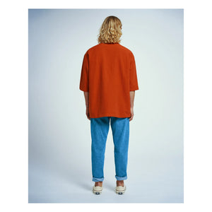 Homecore - Tajima Seer Zip Polo | Ziegelrot