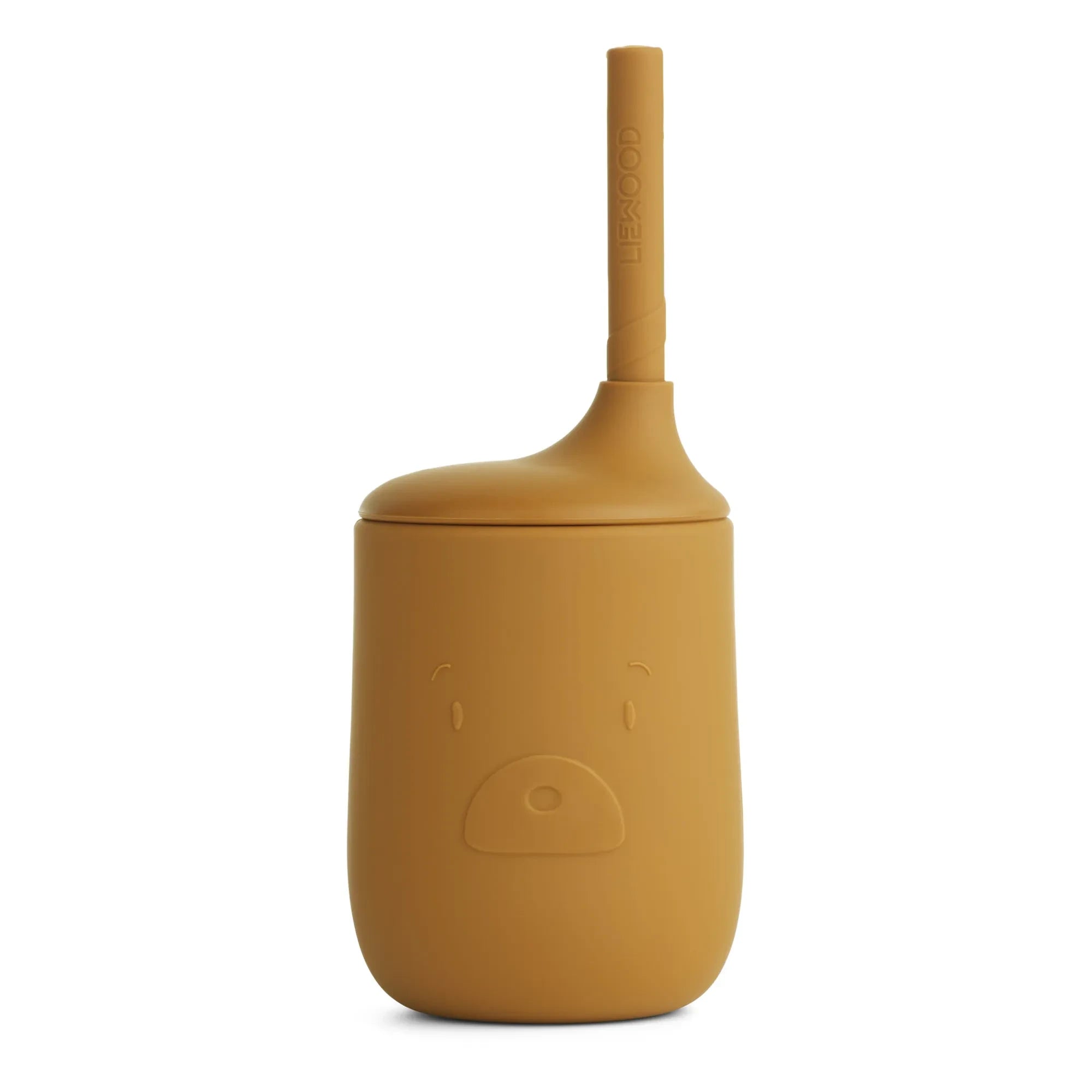 Liewood - Ellis Silikon-Trinklernbecher mit Strohhalm - 2er-Set | Karamell
