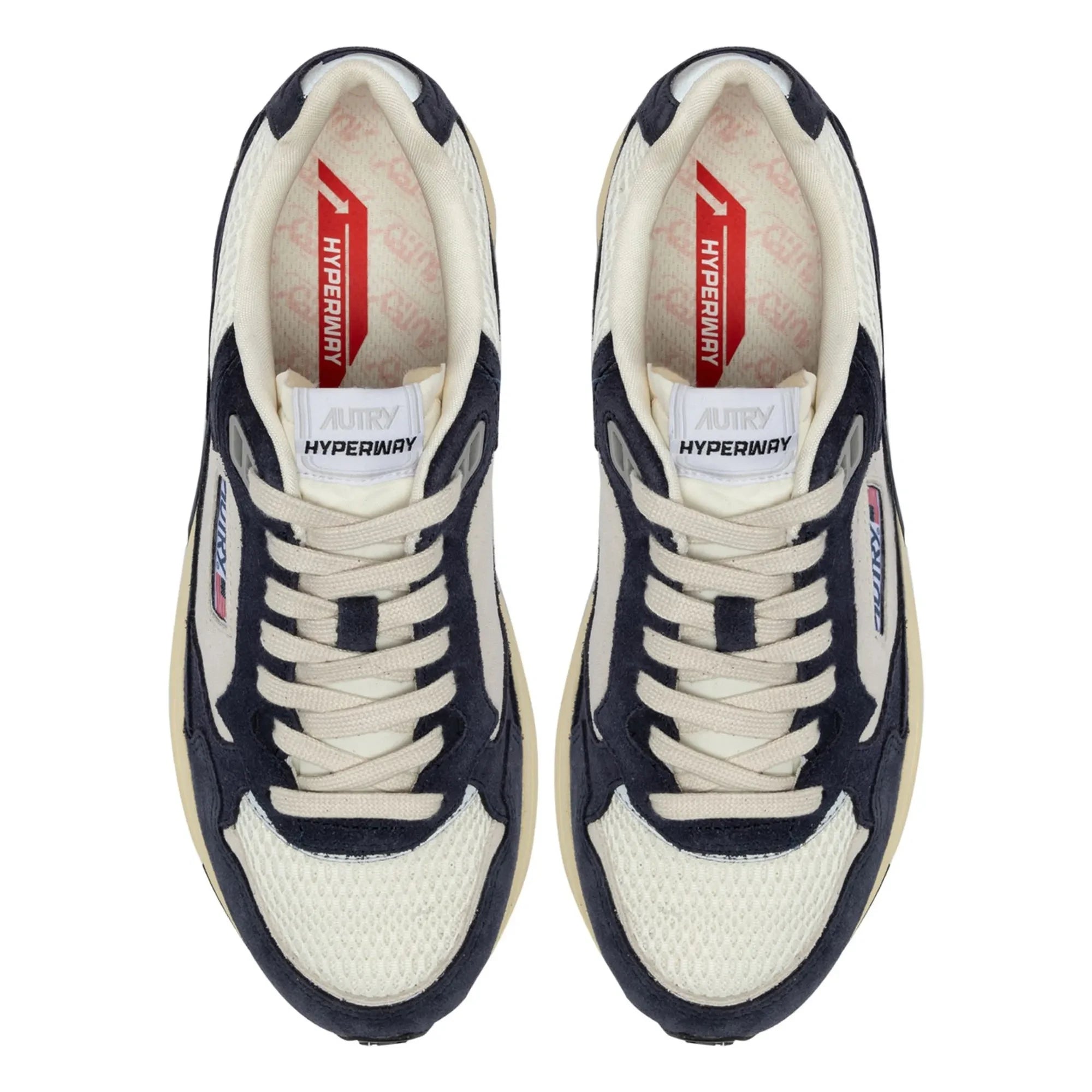 Autry - Hyperway Zweifarbige Sneaker aus Wildleder | Marineblau