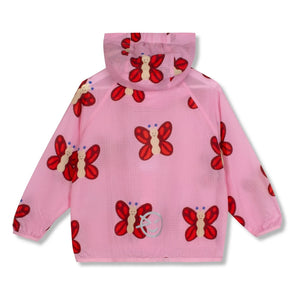 Wynken - Schmetterlings-Regenjacke | Pink