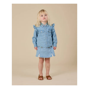Goldie + Ace - Erdbeer Chambray Rock | Blau
