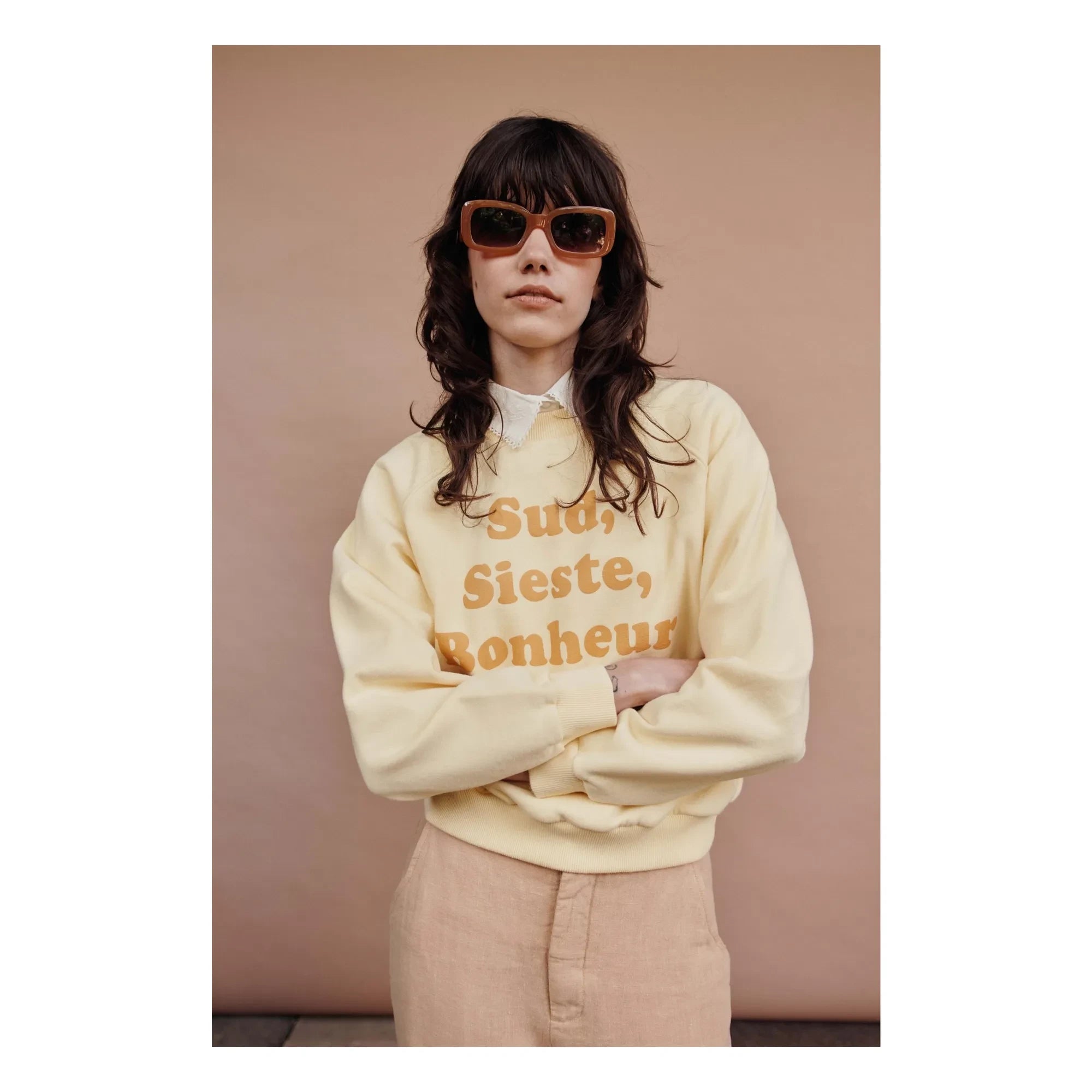 Emile et Ida - Sweatshirt Message Bio-Baumwolle | Mimose