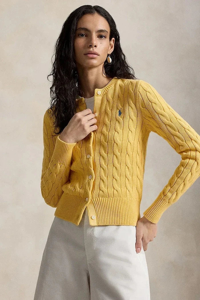 Polo Ralph Lauren kadın pamuklu yelek COTTON-LSL-CRD