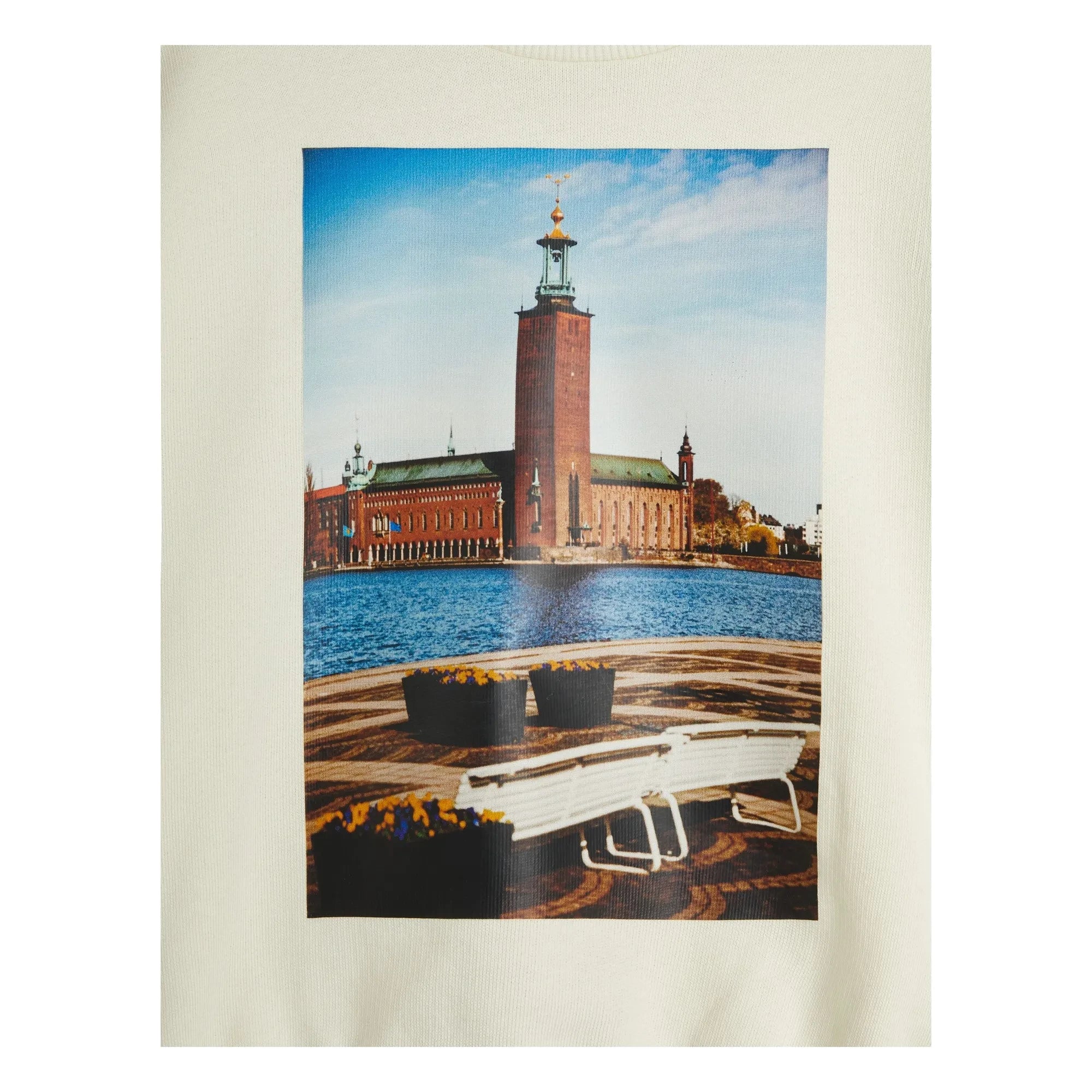 Mini Rodini - City Hall Bio-Baumwoll-Sweatshirt | Ecru