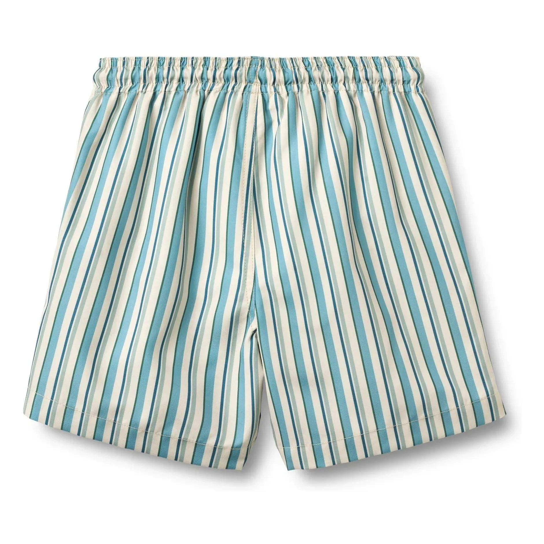 Wheat - Hansi Badge Badeshorts aus recycelten Fasern mit Streifen | Blau