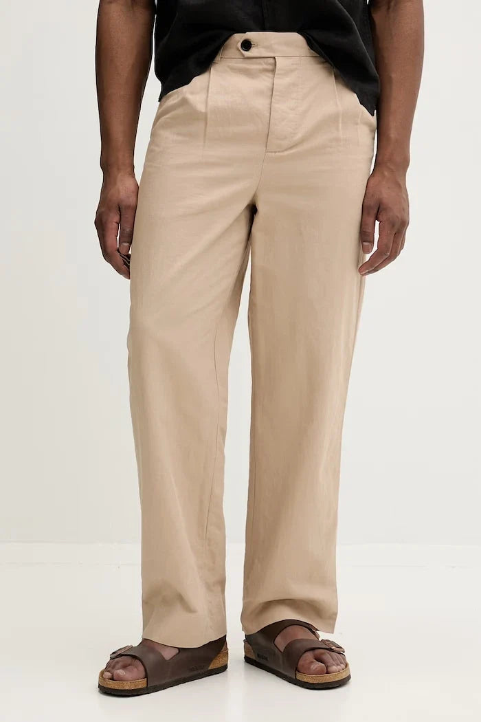 AllSaints erkek keten chino pantolon ROLAND