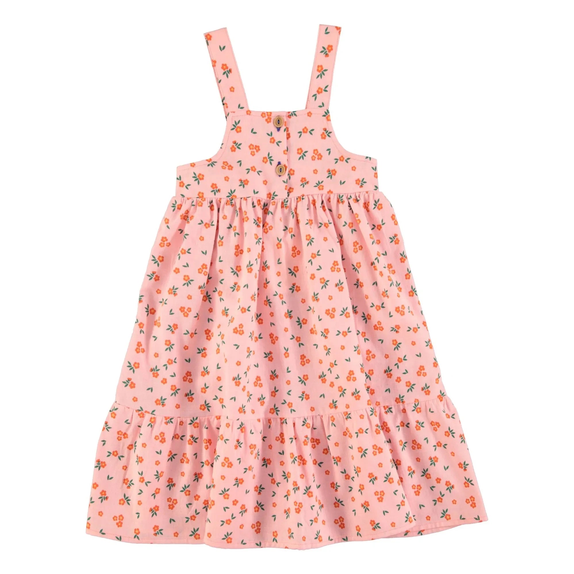 Piupiuchick - Bio-Baumwoll-Blumenkleid | Pfirsich