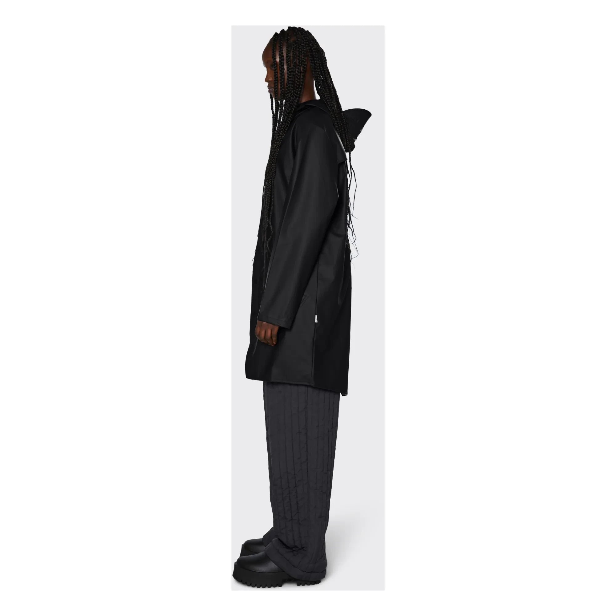 Rains – Unisex Langer wasserdichter Waxcoat | Schwarz