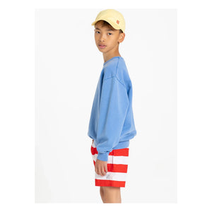 Smallable Kid - Archie Gestreifte Badeshorts | Dunkelrot