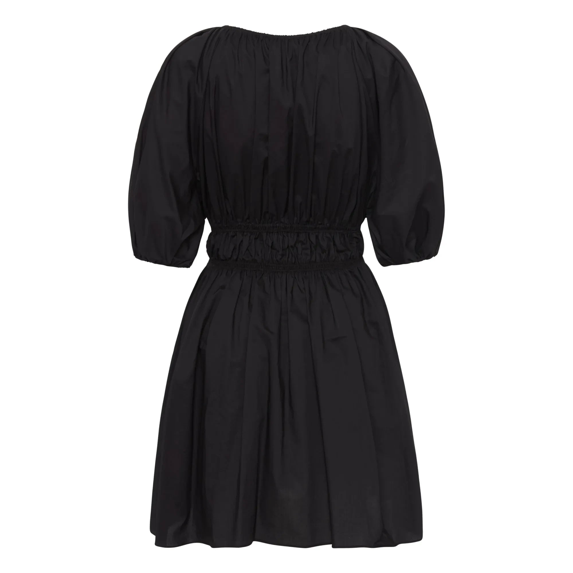 Matteau - gerafftes, drapiertes Minikleid | Schwarz