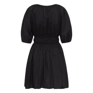 Matteau - gerafftes, drapiertes Minikleid | Schwarz