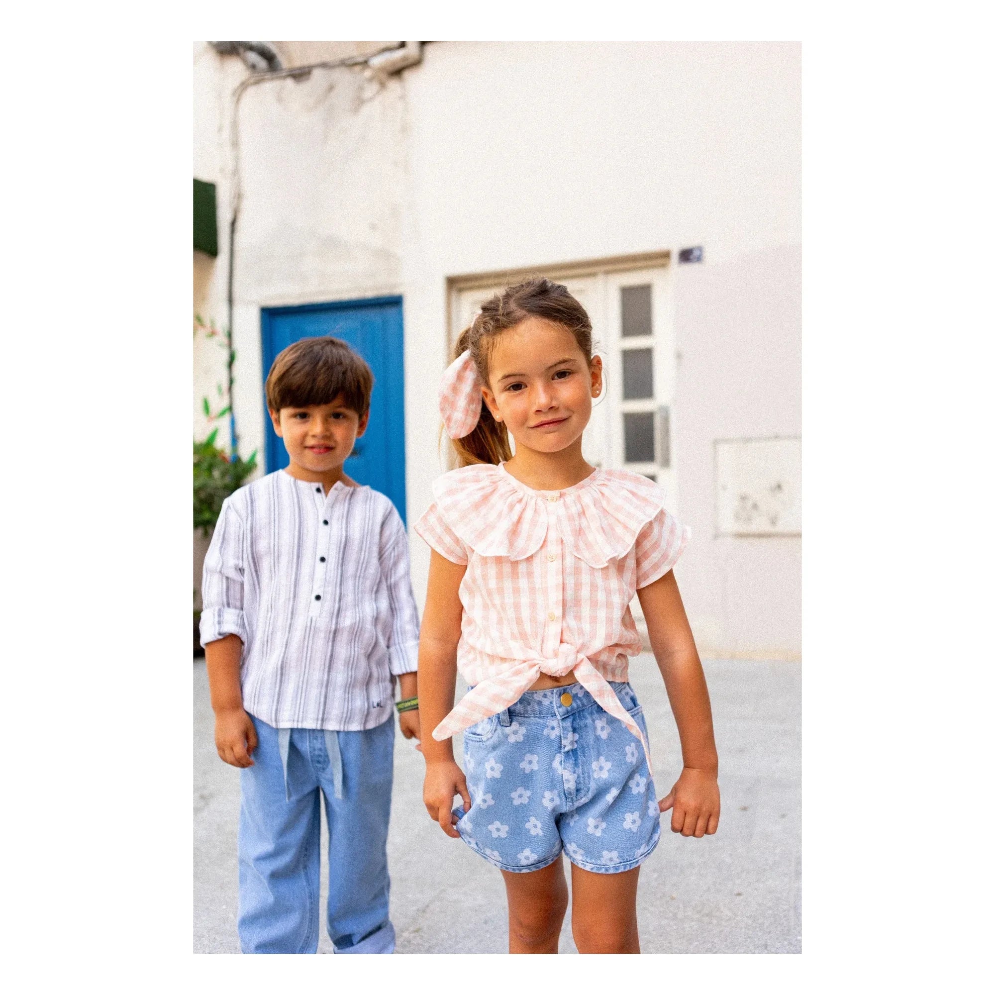Louis Louise - April Vichy Bluse | Blassrosa