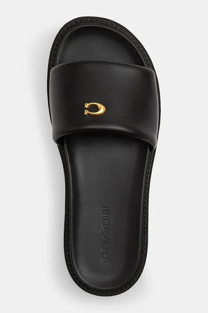 Coach Brynn Leather Slide Sandal Kadın Deri Düz Taban Terlik