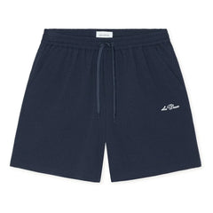 Les Deux – Stan Seersucker Badeshorts | Dunkelblau