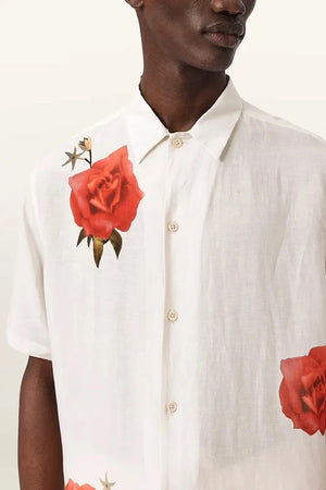 AllSaints Erkek Keten Gömlek FLEUR