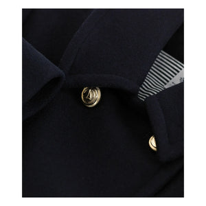 Petit Bateau - Zweireihige Woll-Peacoat | Nachtblau