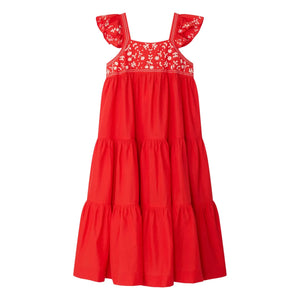 Bonpoint - Cora Bio-Baumwollkleid | Mohnrot