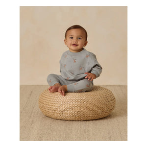 Quincy Mae - Elan Jogginghose aus Bio-Baumwolle | Grau-blau