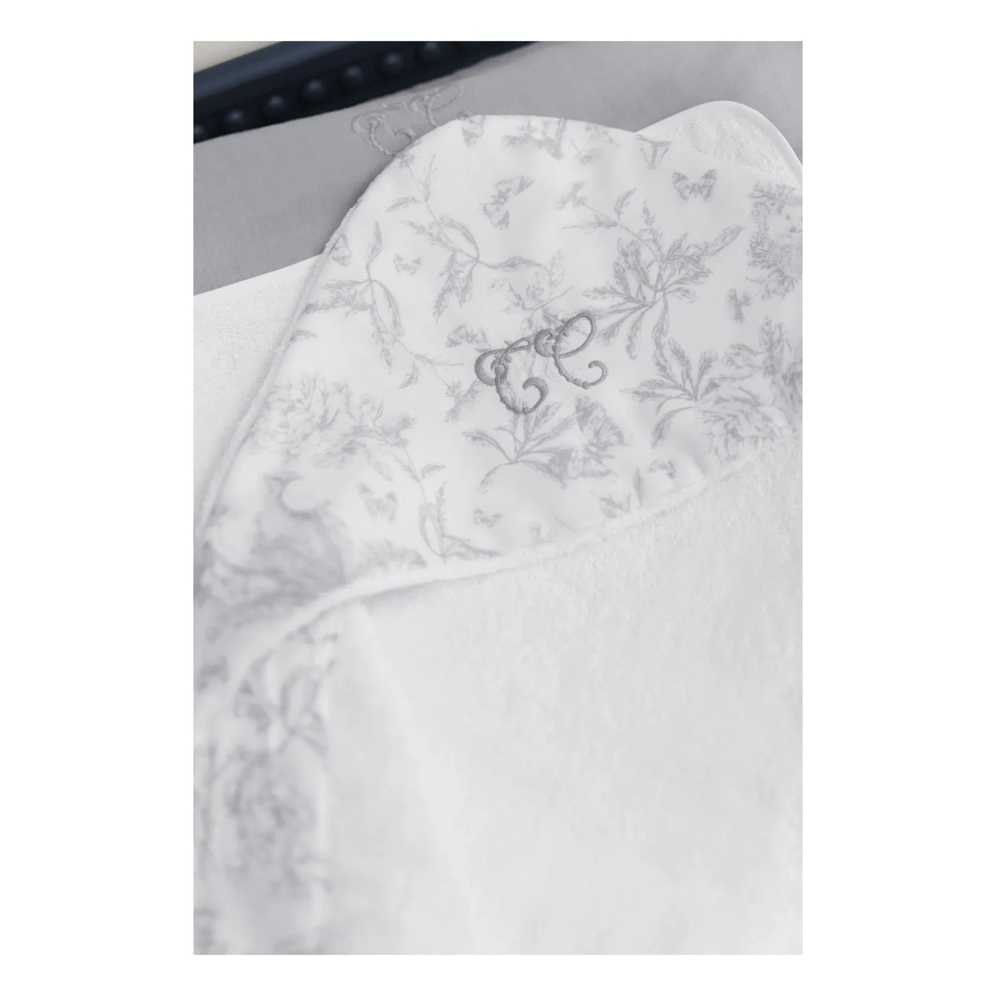 Tartine et Chocolat - Wickelauflage Toile de Jouy | Grau