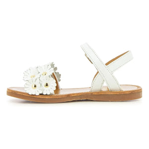 Pom d'Api - Sandalen Plagette Multi Flo | Weißer Satin