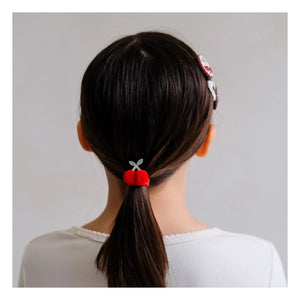 Mimi & Lula - 4er-Set Kirsche Pompon Haargummis | Rot