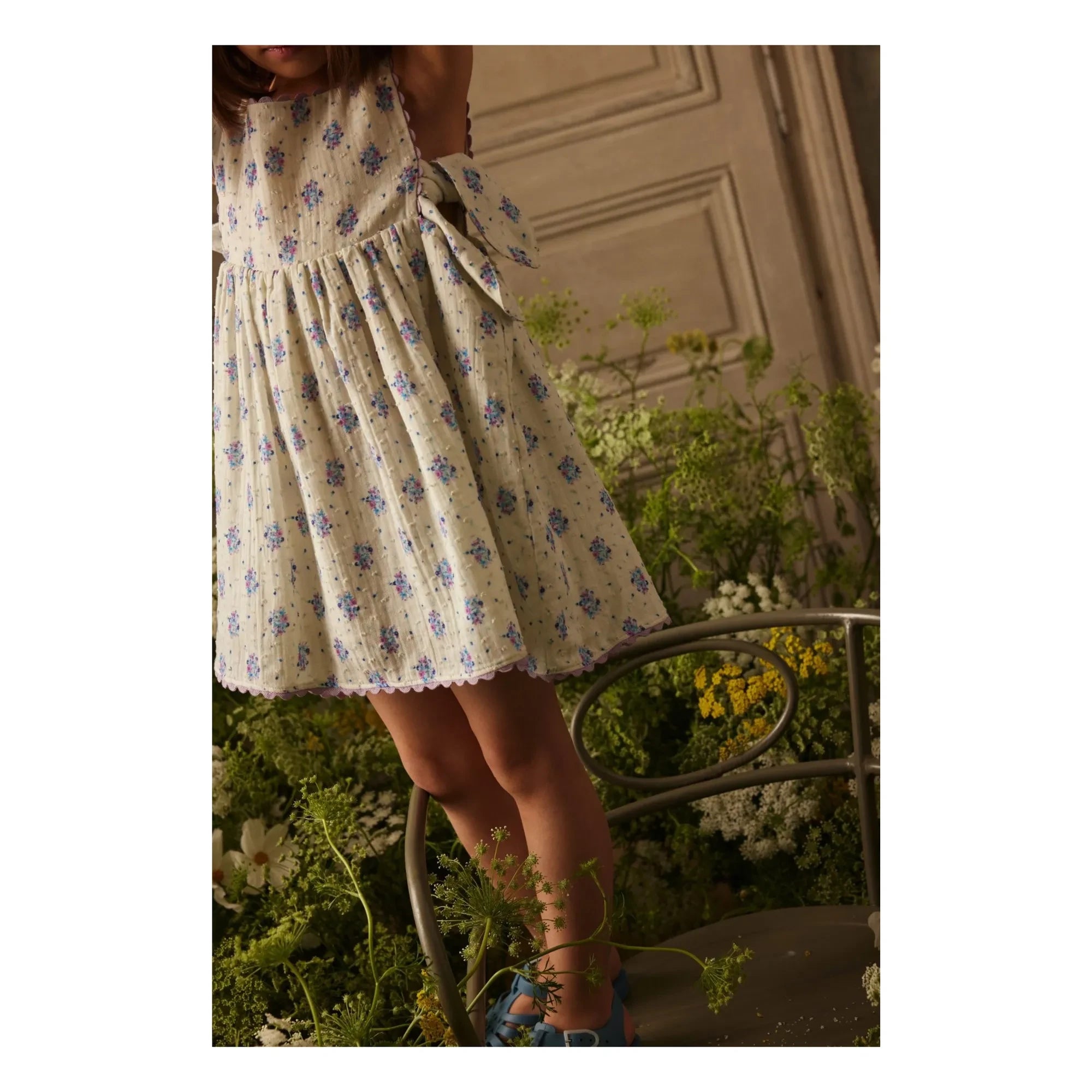 Louise Misha - Aloisa Fleurie Trägerkleid | Creme