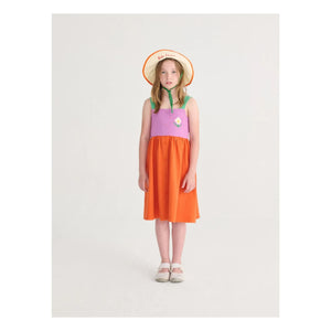 Bobo Choses - Farbblock Kleid aus Bio-Baumwolle | Orange