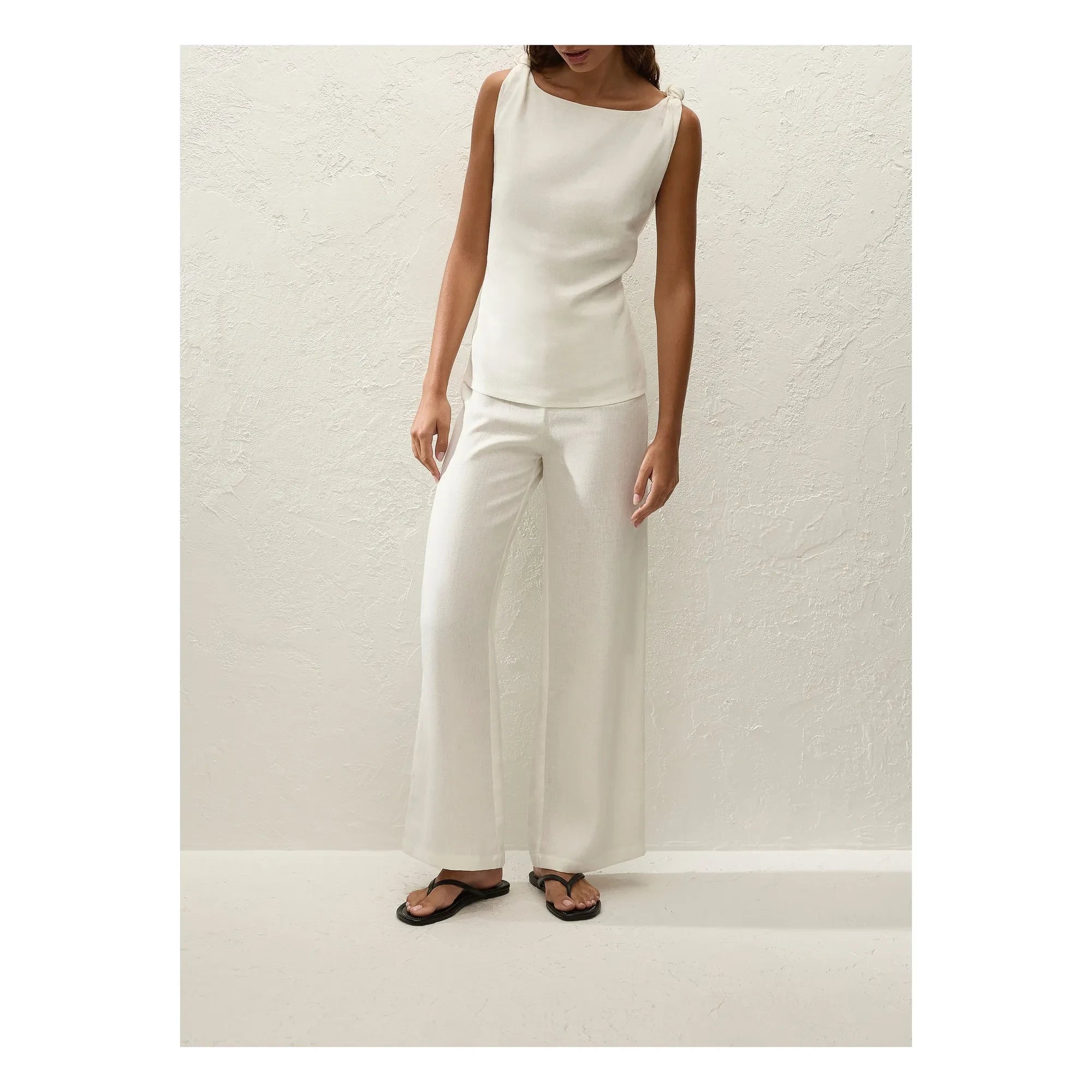 Faithfull the Brand - Ecru Top Flor Leinen