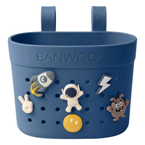Banwood - Pin & Ride özelleştirilebilir bisiklet sepeti/arabası | Mavi