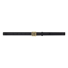 Anine Bing – Monogramm-Ledergürtel | Schwarz