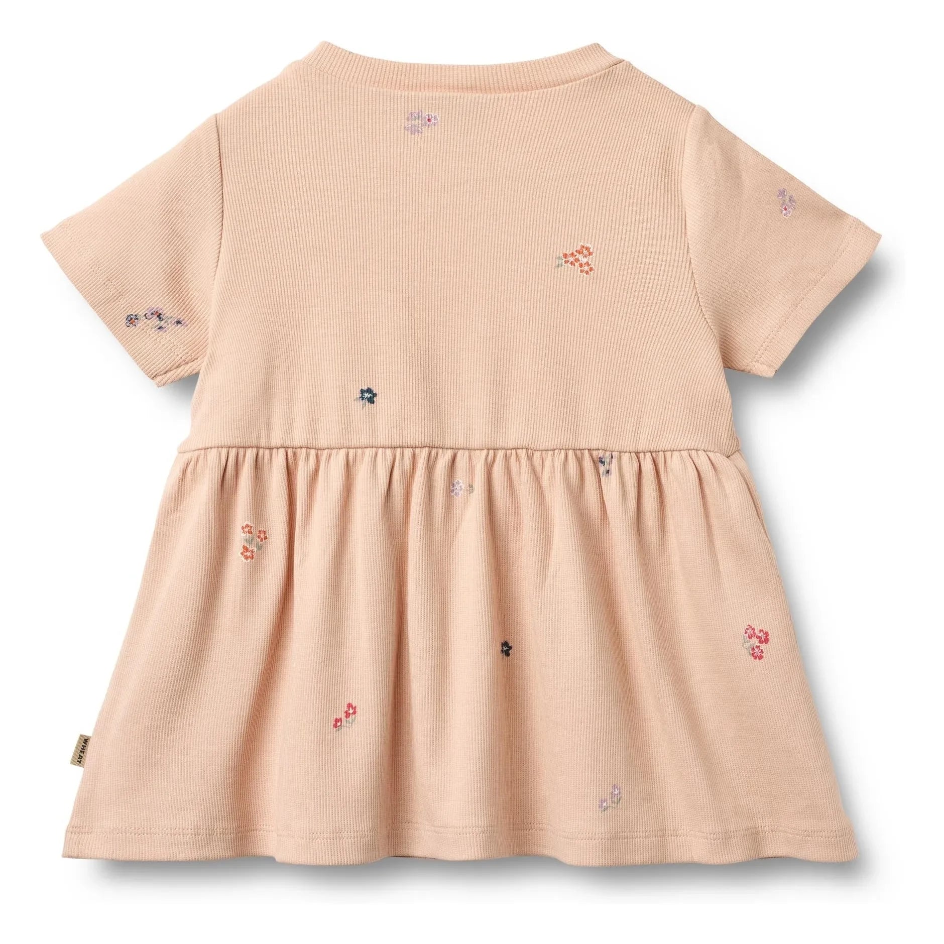 Wheat - Anna Flowers Jerseykleid Bio-Baumwolle | Pfirsich