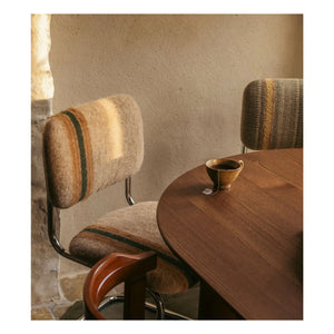 The Socialite Family - Streifiger Mohair-Stoff Classica Stuhl | Braun