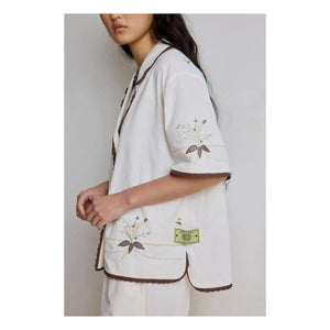 Hod - Capri-Baumwollhemd | Creme