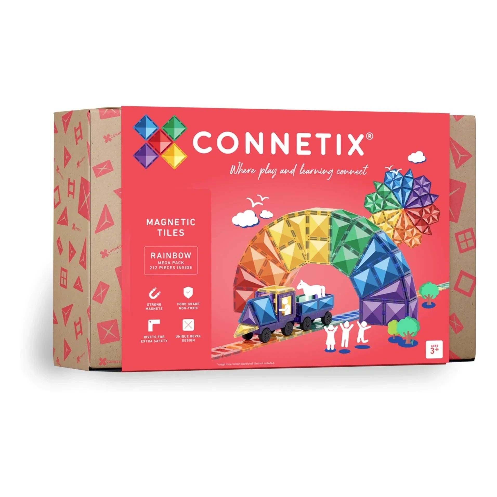 Connetix - Mega Pack - 212 Teile | Regenbogen