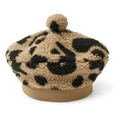Liewood - Sherpa Poplar Leopardenmütze aus recycelter Faser | Beige