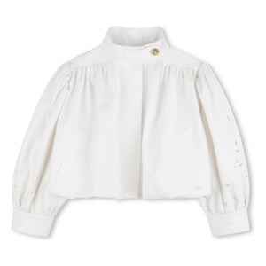 Chloé – Bestickte Jacke aus Bio-Baumwolle | Weiß