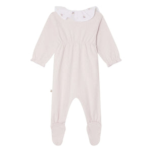 Bonpoint - Lintina Pointelle Pyjama aus Bio-Baumwolle | Hellrosa