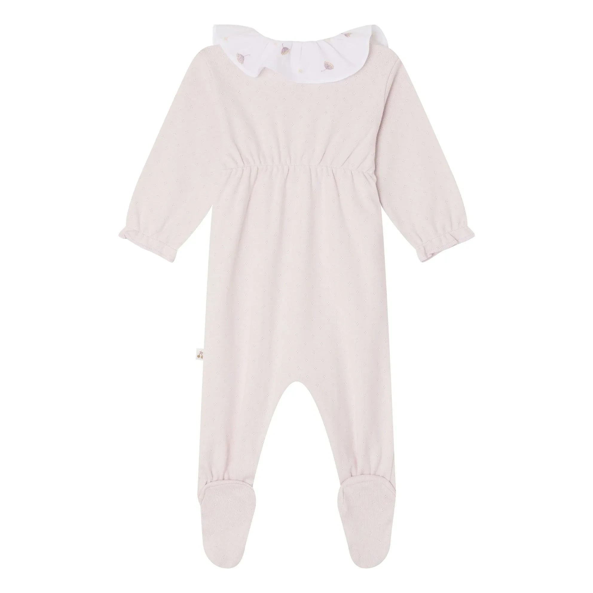 Bonpoint - Lintina Pointelle Pyjama aus Bio-Baumwolle | Hellrosa