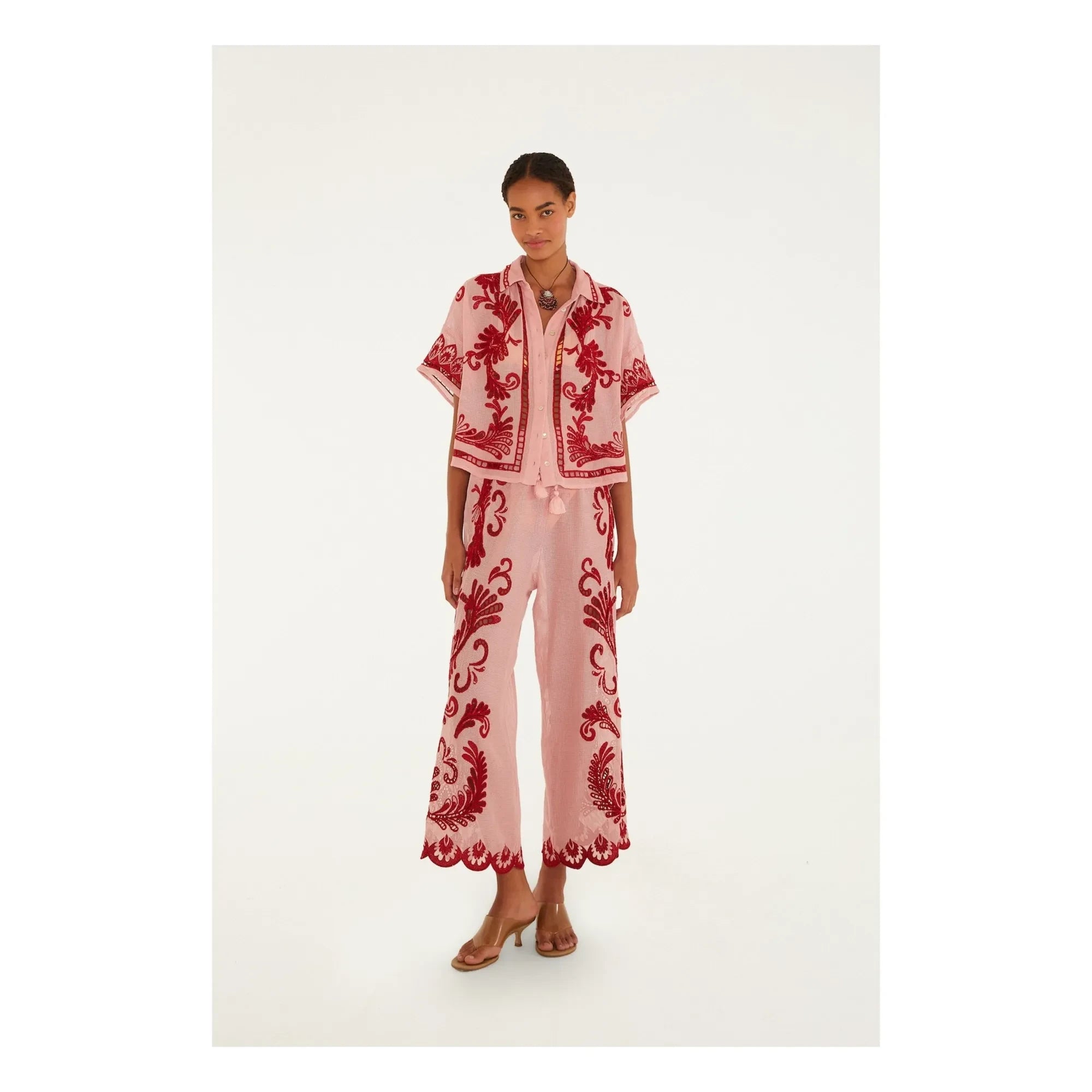 Farm Rio - Arabesk Bluse | Pink