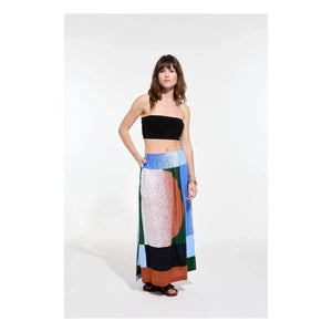 Mapoésie - Juliette Sunrise Baumwollrock | Blau