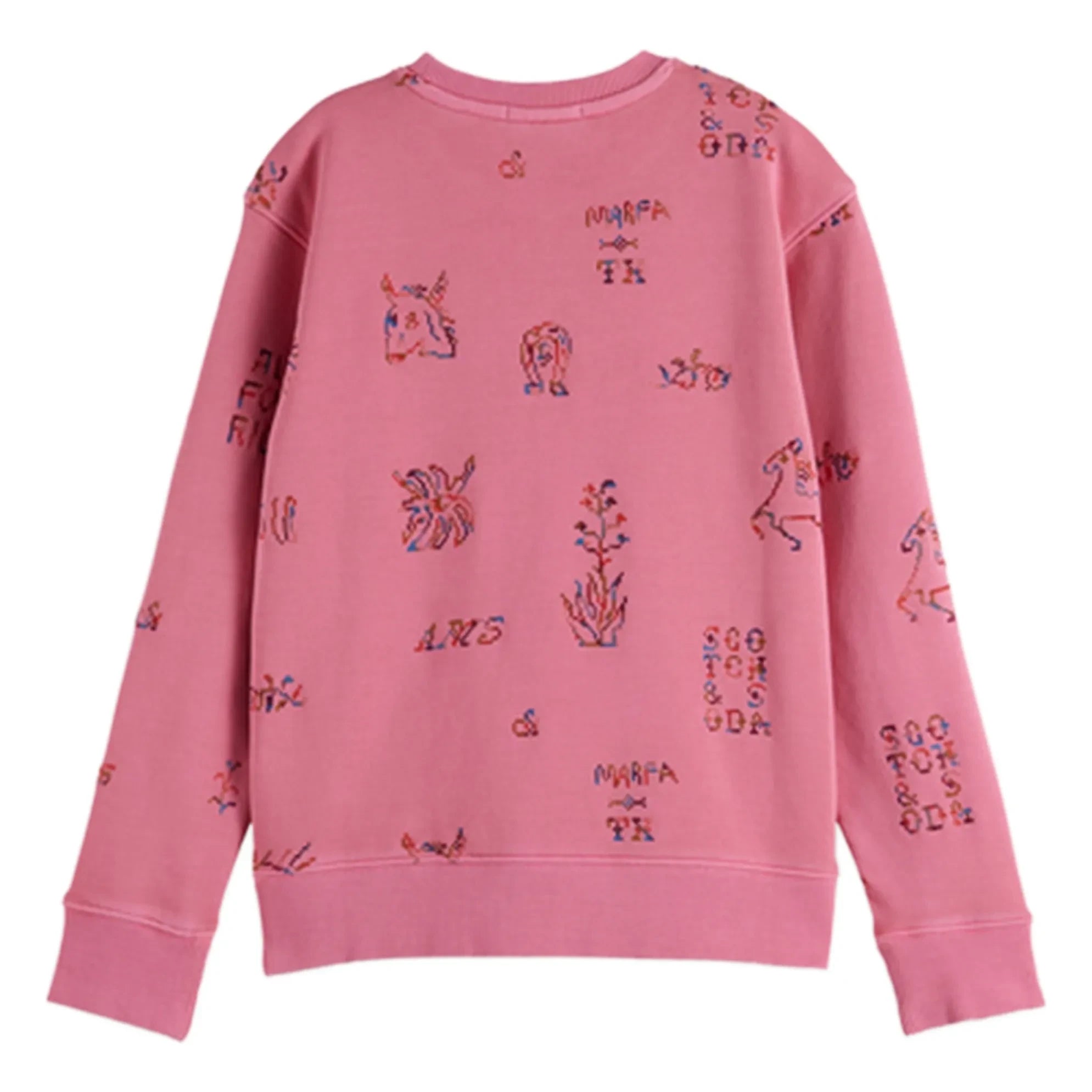 Scotch & Soda - Besticktes Sweatshirt mit Pferden | Rosa