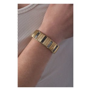 Sigal - SIG 18-1 Gestreiftes Armband | Schwarz/Gold