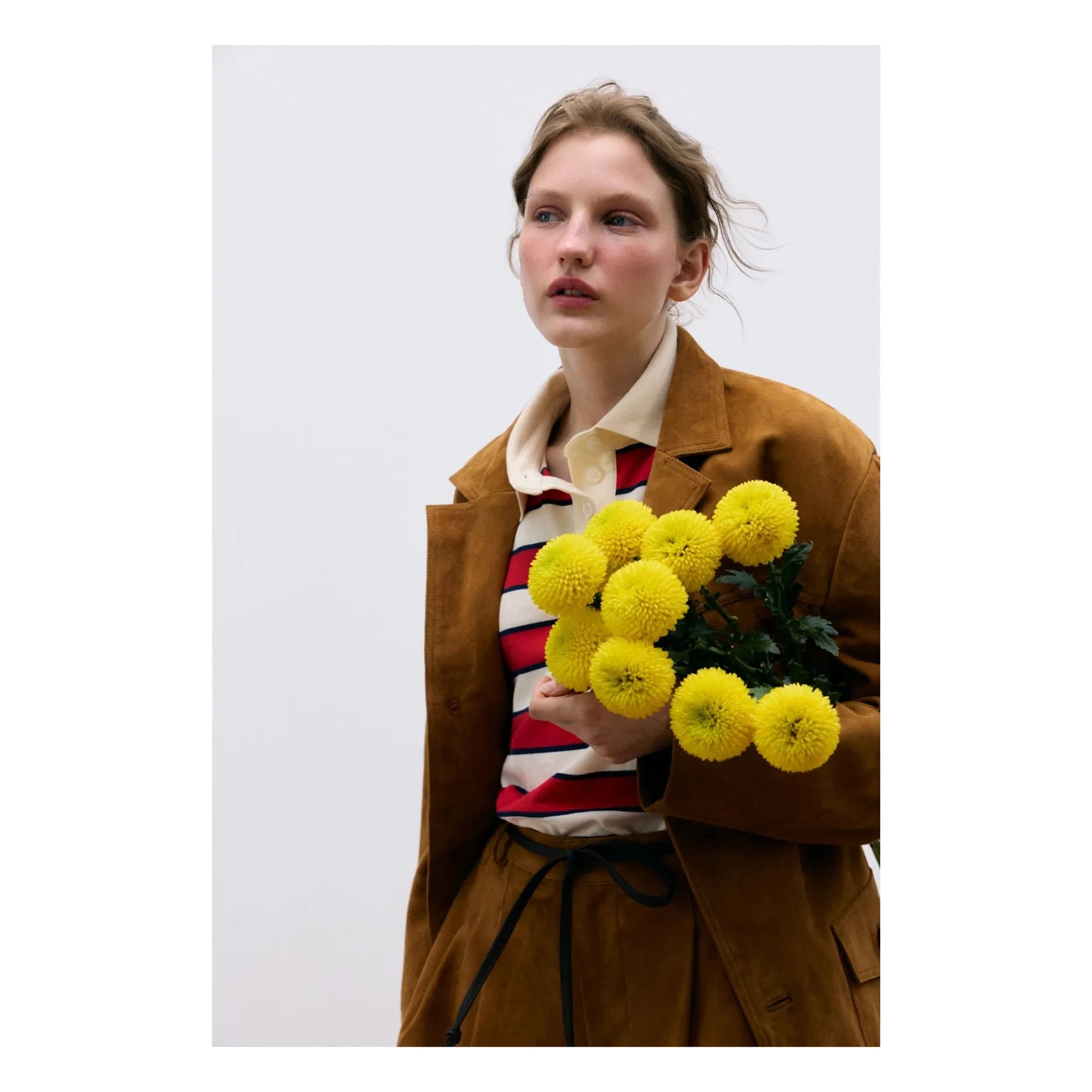 the new society - Acacia Gestreiftes Baumwoll-Polo | Rot