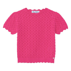 Tartine et Chocolat - T-Shirt aus Lochstrick | Rosa
