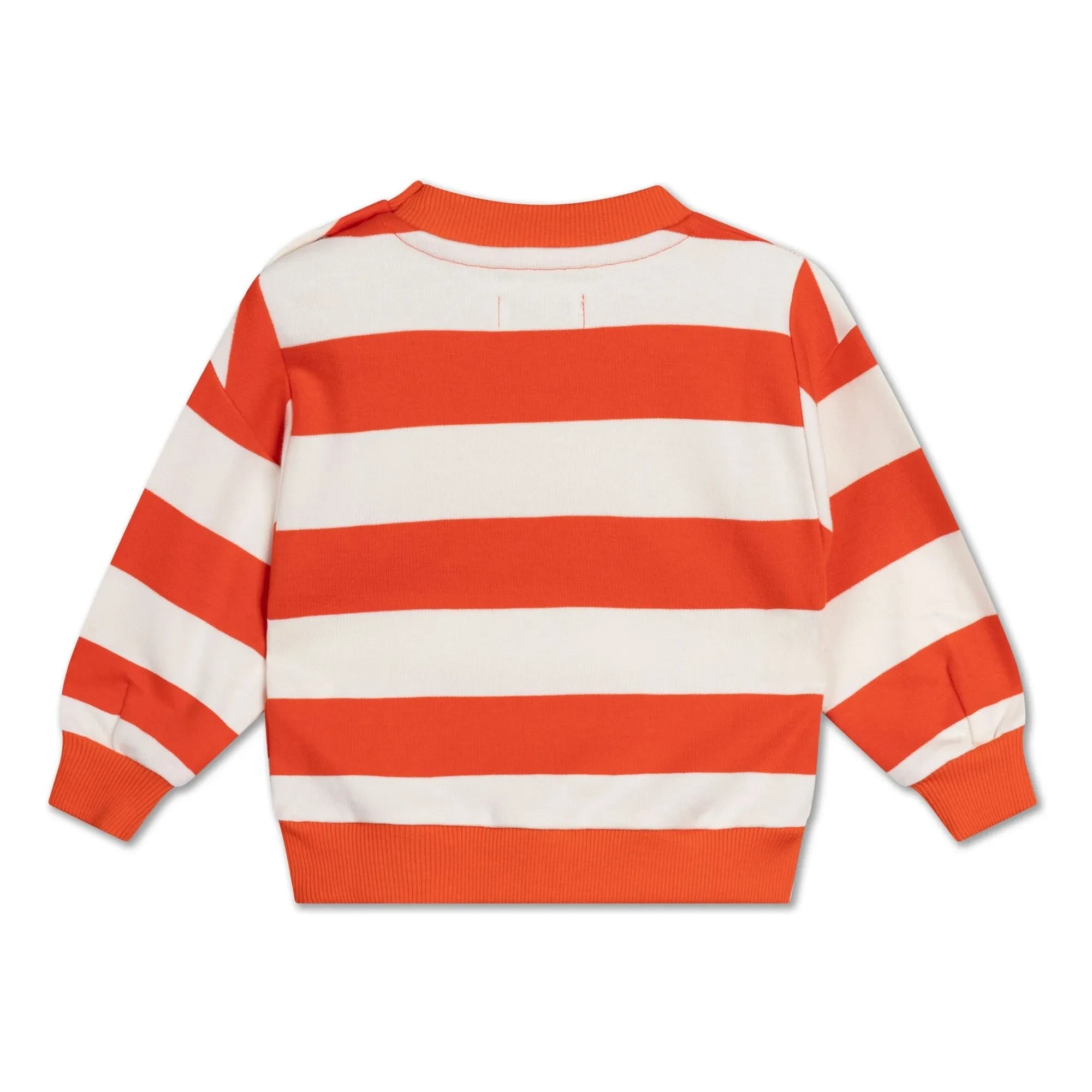Repose AMS - Cozydrop Gestreiftes Sweatshirt aus Bio-Baumwolle | Orange