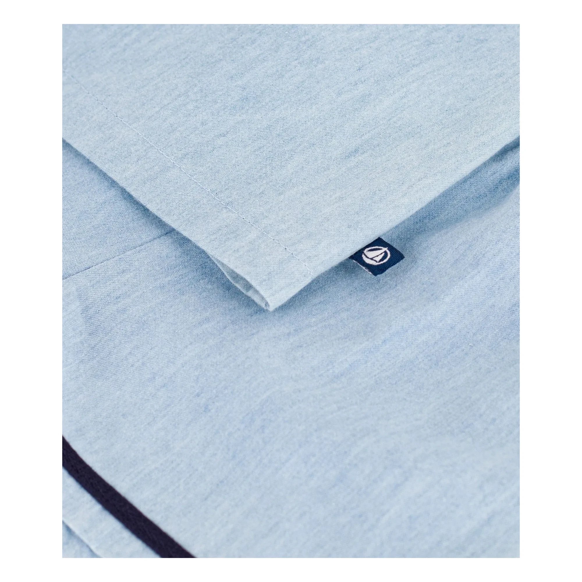 Petit Bateau - Chambray Oberteil und Kragenset | Hellblau