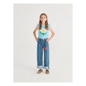 Bobo Choses - Marguerite Bio-Baumwoll-Rüschen-Top | Hellblau